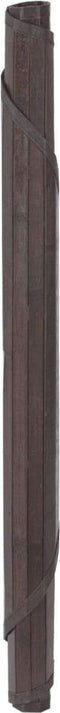 vidaXL - Vloerkleed - rond - 80 - cm - bamboe - donkerbruin