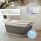 BADIONA Set van 2 Opvouwbare Wasmanden 36L - Ruimtebesparend - Grijs/Wit (2 stuks)