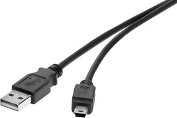 Renkforce RF-4455804 - Mini-USB-kabel - 30 cm - Zwart