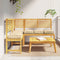 vidaXL - Ligbedkussens - voor - Stoel - Set - van - 6 - Beige - 40x40x8 - cm - Oxford - Stof