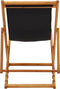 vidaXL - Strandstoel - inklapbaar - eucalyptushout - en - stof - zwart