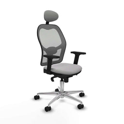 Jorquera Piqueras y Crespo 2D086N1 - Bureaustoel met hoofdsteun - Verstelbare hoogte L68 cm - Lichtgrijs