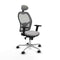 Jorquera Piqueras y Crespo 2D086N1 - Bureaustoel met hoofdsteun - Verstelbare hoogte L68 cm - Lichtgrijs