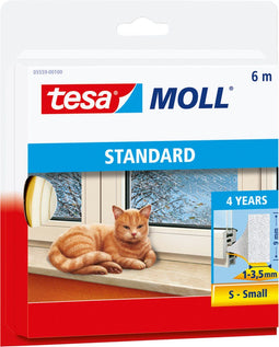 Tochtstrip Tesa Moll 05559 i profiel 9mmx6m wit | 10 stuks