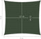 vidaXL - Zonnezeil - 160 - g/m² - 3x3 - m - HDPE - donkergroen