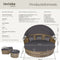 tectake® Zonne eiland Santorini II - Loungebed 2 Personen - Multifunctioneel Ligbed met Zonnescherm - Naturel