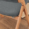 SoBuy FST92-SG - Bureaustoel - Houten Klapstoel met Zitkussen - Donkergrijs 47.5x77x59 cm
