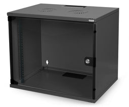 Digitus DN-19 07-U-S-SW - Wandkast 7U 19 inch - Robuuste staalplaat - Zwart (RAL 9005)