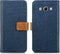 iMoshion Hoesje Geschikt voor Samsung Galaxy J5 (2016) Hoesje Met Pasjeshouder - iMoshion Luxe Canvas Bookcase - Donkerblauw