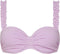 Beachlife Lilac Check - Halter bikinitop met beugel - Multiway met ruffle en basic bandjes - Lila/Geblokt