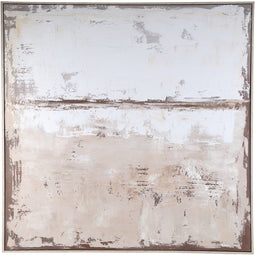 PTMD Asante Natural Canvas Paint Wallpanel Square Frame