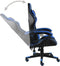 vidaXL - Racestoel - kunstleer - zwart - en - blauw