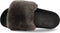 Warmbat Barlee - Dames Slippers - Pluizige voetband van wol - Dark Grey