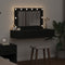 vidaXL - Wandkaptafel - met - LED-verlichting - in - Zwart - Eiken