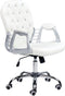 PRINCESS - Bureaustoel - Wit/Kristal - Kunstleer