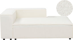 APRICA - Chaise longue - Wit - Linkszijdig - Bouclé