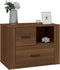 vidaXL - Nachtkastje - 60x36x45 - cm - bewerkt - hout - bruin - eikenkleur