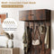 Coast Wandgarderobe - Wandgemonteerd - 5 Haken & 2-Deurs Kast - Bruin