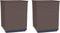 vidaXL - Plantenbakken - 2 - st - 30x30x37 - cm - polypropeen - bruin