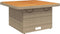 Tuintafel 80x80x71 cm poly rattan en acaciahout beige
