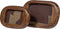 BePureHome Wanddecoratie Vertex - Hout - Walnoot - 19x29x3
