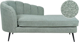 ALLIER - Chaise longue - Groen - Linkerzijde - Bouclé