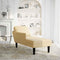 vidaXL - Chaise - longue - met - kussen - corduroy - stof - lichtgroen - grijs