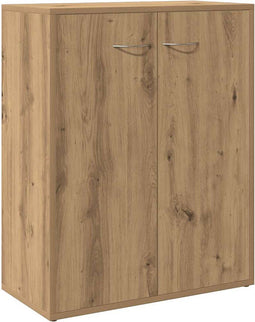 vidaXL - Dressoir - 60x30x75 - cm - bewerkt - hout - artisanaal - eikenkleur