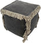 SVJ Poef Vierkant - 40 x 40 x 40 cm - Katoen - Donkergrijs