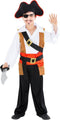 dressforfun - Jongenskostuum kapitein eenogige Ole 104 - Piratenpak met hoed en riem - (3-4 jaar)