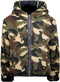 B.Nosy Reversible winterjas - Jongens - Teddy kwaliteit met camouflage print - Oxford blue - Maat 116