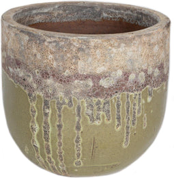 PTMD Kaysa Ronde Bloempot - H47 x Ø54 cm - Keramiek - Groen