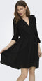 ONLY ONLLONDON - ONLLONDON 3/4 RUFFLE DRESS NOOS - V-Hals Wikkel voorkant - Maat L