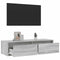 vidaXL - Tv-meubel - met - LED-verlichting - 100X35,5x25 - cm - grijs - sonoma - eiken