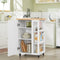 SoBuy FKW75-WN - Buffetkast - Wielen en 3 planken - Wit