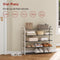 Woltu SR0024cm5 - Schoenenrek - 5 Lagen - 79x75x18,5cm - Grijs/Crème