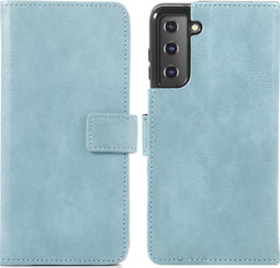 iMoshion Hoesje Geschikt voor Samsung Galaxy S21 Plus Hoesje Met Pasjeshouder - iMoshion Luxe Bookcase - Lichtblauw