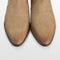 PS Poelman Nolia - Dames Leren Western Enkellaarzen - Ritssluiting 4 cm hak - Cappuccino Beige - Maat 40