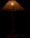 J-Line tafellamp - metaal/rotan - zwart/naturel