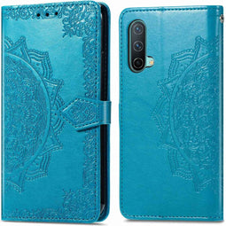 iMoshion Hoesje Geschikt voor OnePlus Nord CE 5G Hoesje Met Pasjeshouder - iMoshion Mandala Bookcase - Blauw