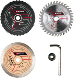 Einhell 49575915 - Set van 3 mini cirkelzaagbladen - HSS staal HM hardmetaal diamant - Ø 85 mm (set van 3)