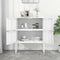 vidaXL - Hoge - kast - 80x35x100 - cm - staal - wit