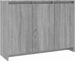 vidaXL - Dressoir - 102x33x75 - cm - bewerkt - hout - grijs - sonoma - eikenkleurig