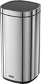 DESQ® Prullenbak 50 liter - Touch afvalbak - Onzichtbare afvalzak bevestigingsring - RVS - Softclose - Dutch Design - Zilver