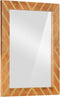 vidaXL - Badkamerspiegel - 50x70x3 - cm - massief - mangohout - en - glas - bruin