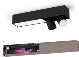 Philips Hue Centris - opbouwspot - 2 spots - wit en gekleurd licht - zwart