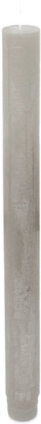 Spaas Dinerkaarsen rustiek - lichtgrijs - 12x - 25 cm - 10 branduren - huishoudkaarsen