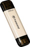 Transcend JetFlash 930C - USB-stick 256GB - USB-A 3.2 Gen 1 en USB-C - Goud