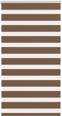 vidaXL - Zebra - rolgordijn - 70x150 - cm - stofbreedte - 65,9 - cm - polyester - bruin