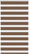 vidaXL - Zebra - rolgordijn - 70x150 - cm - stofbreedte - 65,9 - cm - polyester - bruin